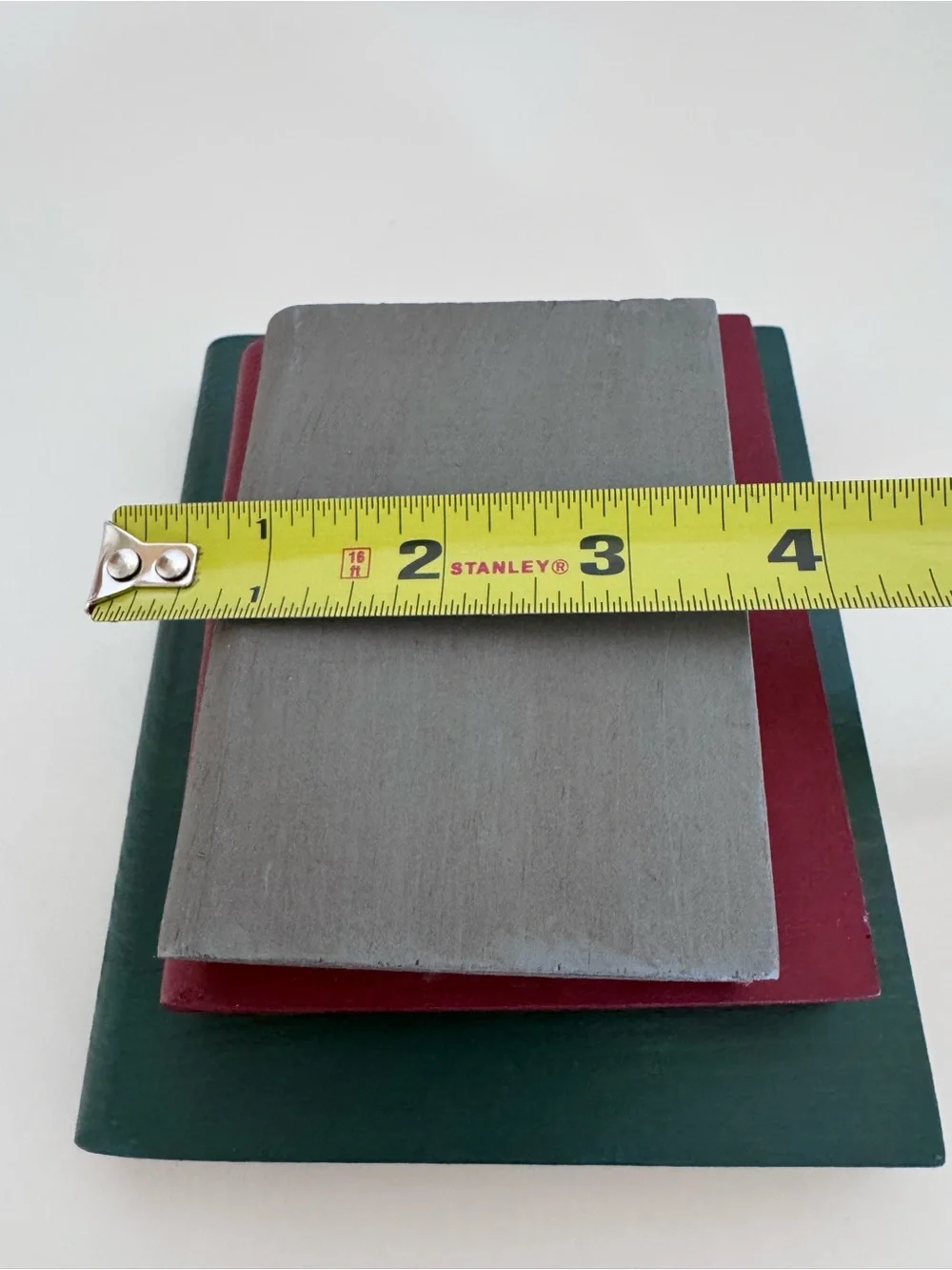 Set of 3 Small Wood Faux Books Dark Academia Cottagecore Library Shelf Decor